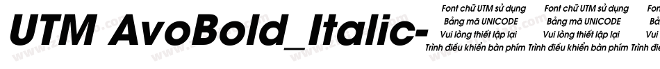 UTM AvoBold_Italic字体转换